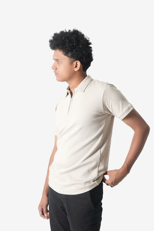 The Finesse Regular-Fit Zipper Polo - Finesse Lifestyle