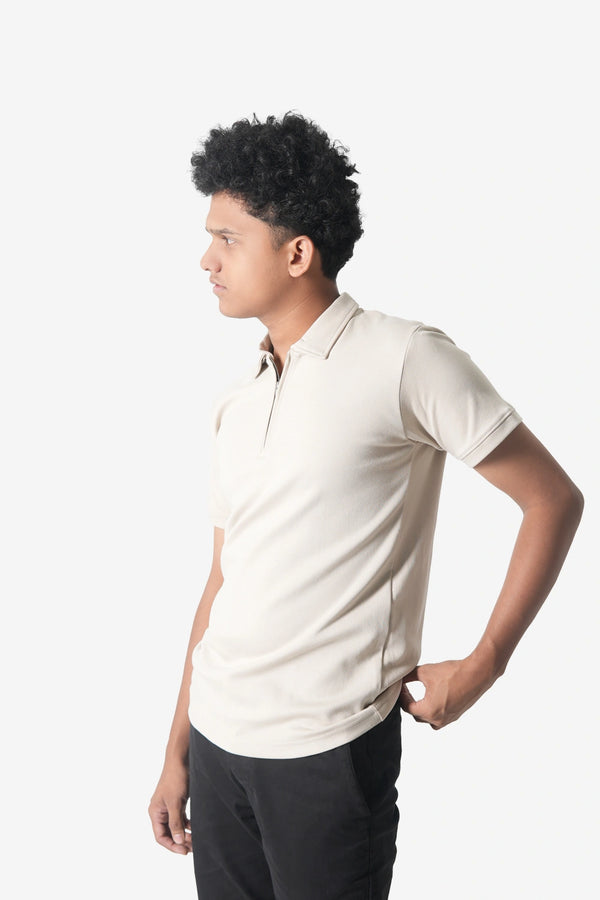 The Finesse Regular-Fit Zipper Polo - Finesse Lifestyle