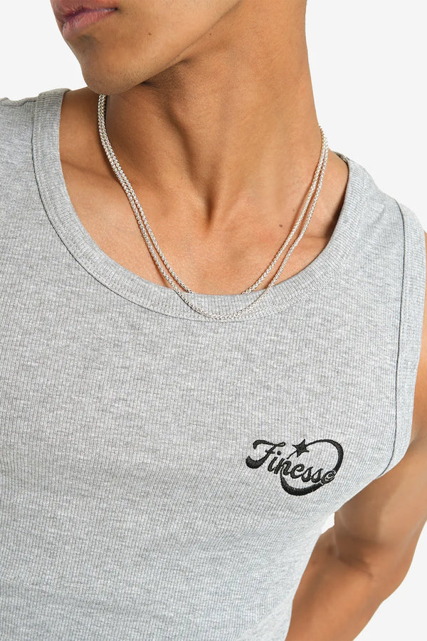 Finesse Round Neck Muscle Fit Rib Vest ( 3 PC Pack ) - Finesse Lifestyle