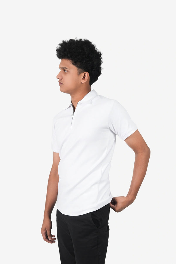 The Finesse Regular-Fit Zipper Polo - Finesse Lifestyle