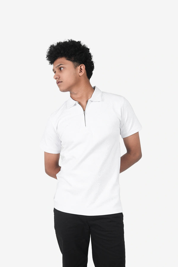The Finesse Regular-Fit Zipper Polo - Finesse Lifestyle