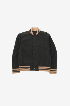Finesse Suede Leather Bomber Jacket