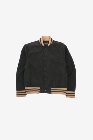 Finesse Suede Leather Bomber Jacket
