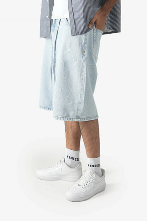 Finesse Relaxed-fit Denim Jorts - Finesse Lifestyle