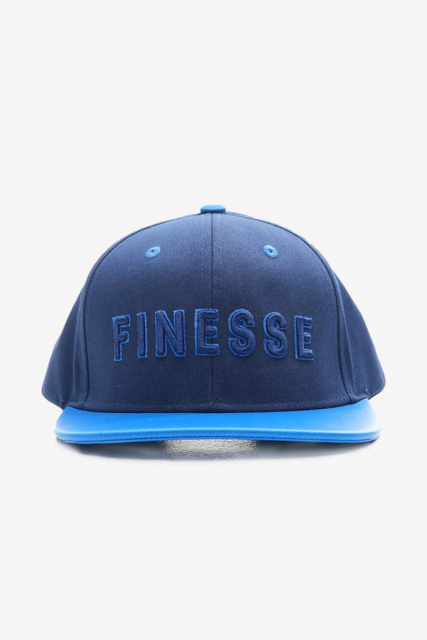 Finesse FAUX leather Visor Contrast Snapback Caps - Finesse Lifestyle