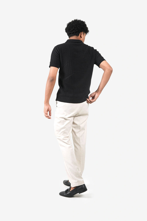 Finesse Threadline Knitted Button Polo - Finesse Lifestyle
