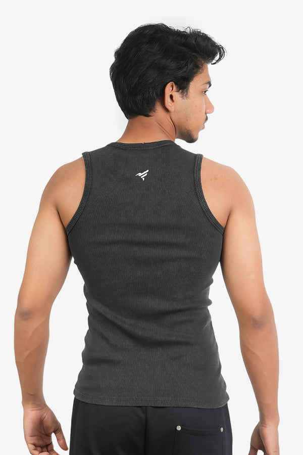 Finesse Distressed Acid wash Fitted Tanktop