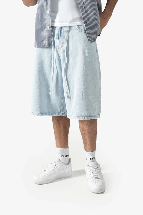 Finesse Relaxed-fit Denim Jorts - Finesse Lifestyle