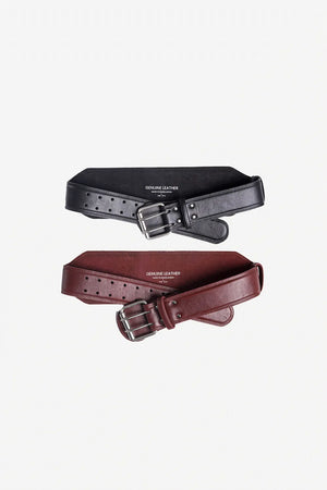 Finesse Dual-Prong Leather Weight Lifting Gym Belt - Finesse Lifestyle