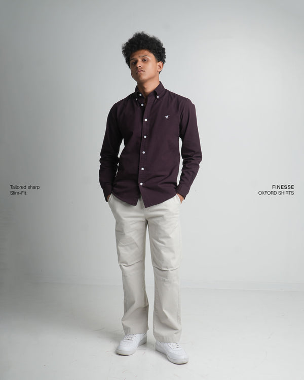 Finesse Down-Button Full-Sleeve Oxford Shirts