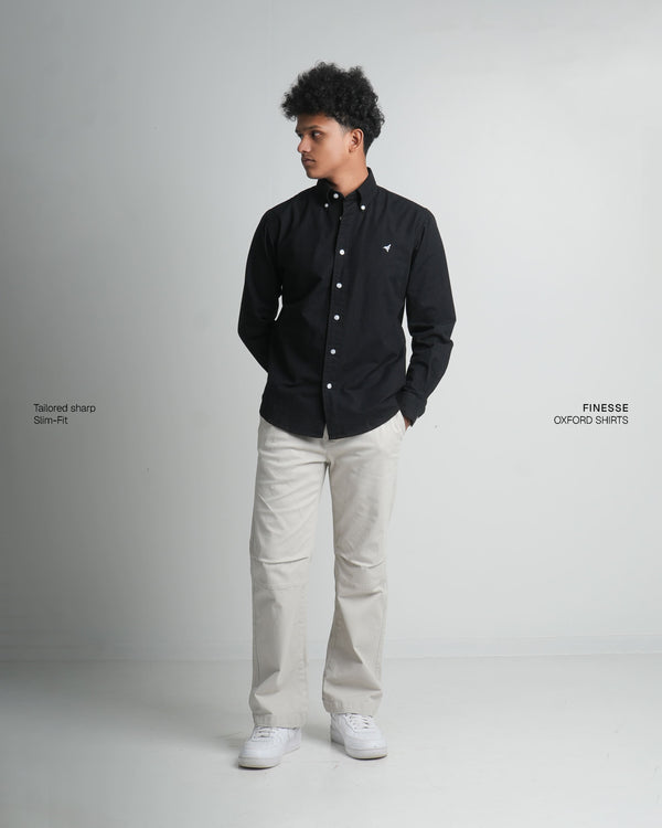 Finesse Down-Button Full-Sleeve Oxford Shirts