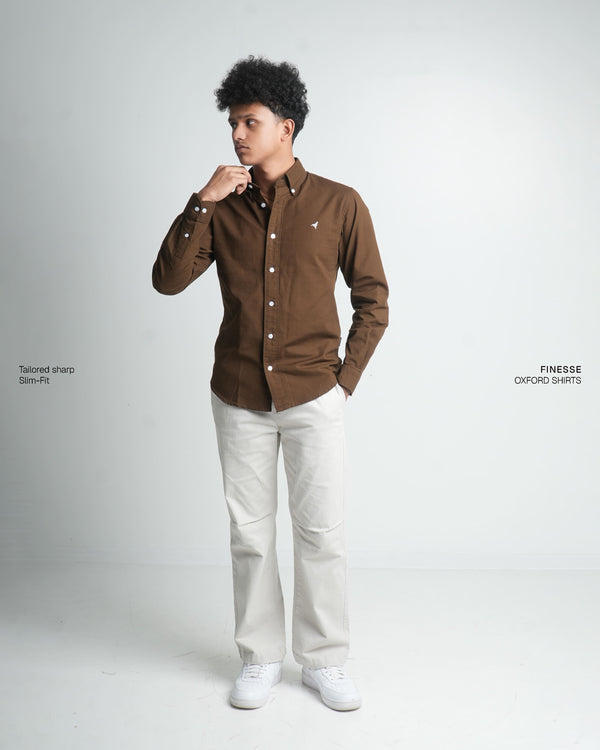 Finesse Down-Button Full-Sleeve Oxford Shirts