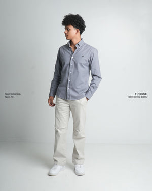 Finesse Down-Button Full-Sleeve Oxford Shirts