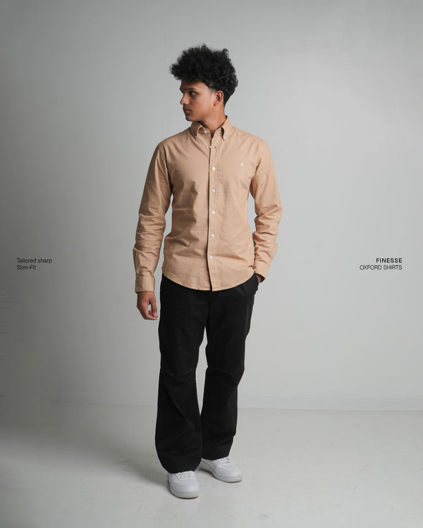Finesse Down-Button Full-Sleeve Oxford Shirts