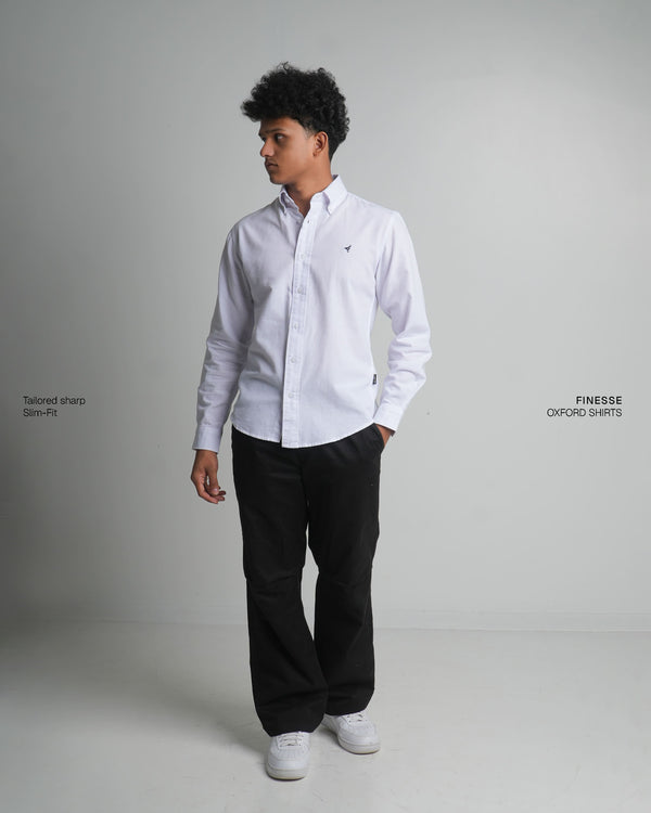Finesse Down-Button Full-Sleeve Oxford Shirts