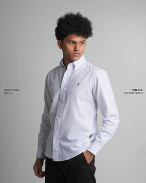 Finesse Down-Button Full-Sleeve Oxford Shirts