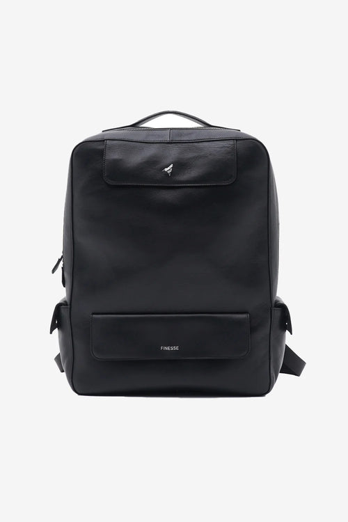 Finesse Signature Classic Leather Backpack – Genuine Leather, Made in Bangladesh